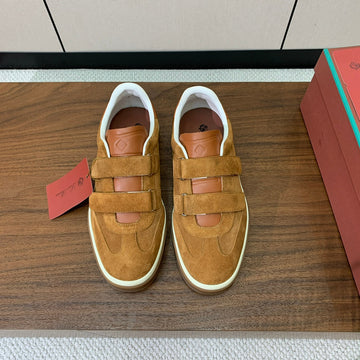 Lp Kid's Tennis Walk Sneaker Camel Suede Calfskin 585746