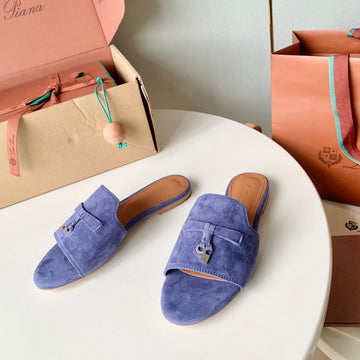 Summer Charms Sandals In Purple Suede