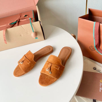 Summer Charms Sandals In Tan Suede
