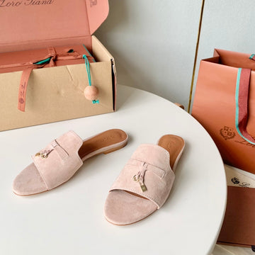 Summer Charms Sandals In Flamingo Suede