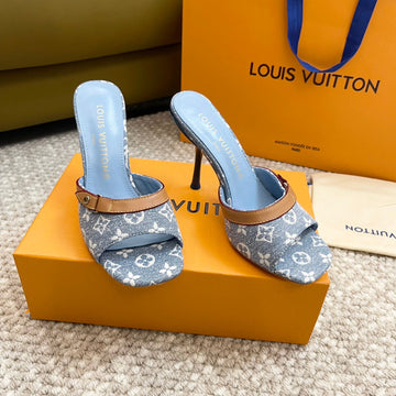 LV Neo Revival 90 Light Blue Monogram Denim Calfskin