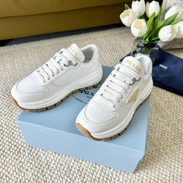Pra Thick Sole Sneaker White Calfskin
