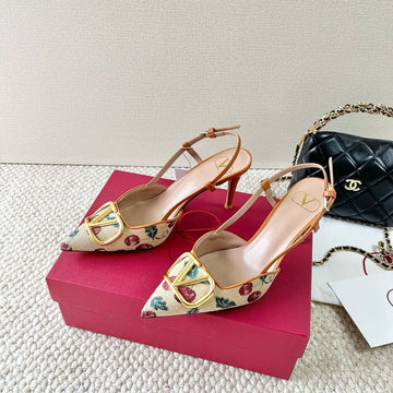 Vlogo Signature Slingback Pumps In Cherryfic Pattern 80MM 310518