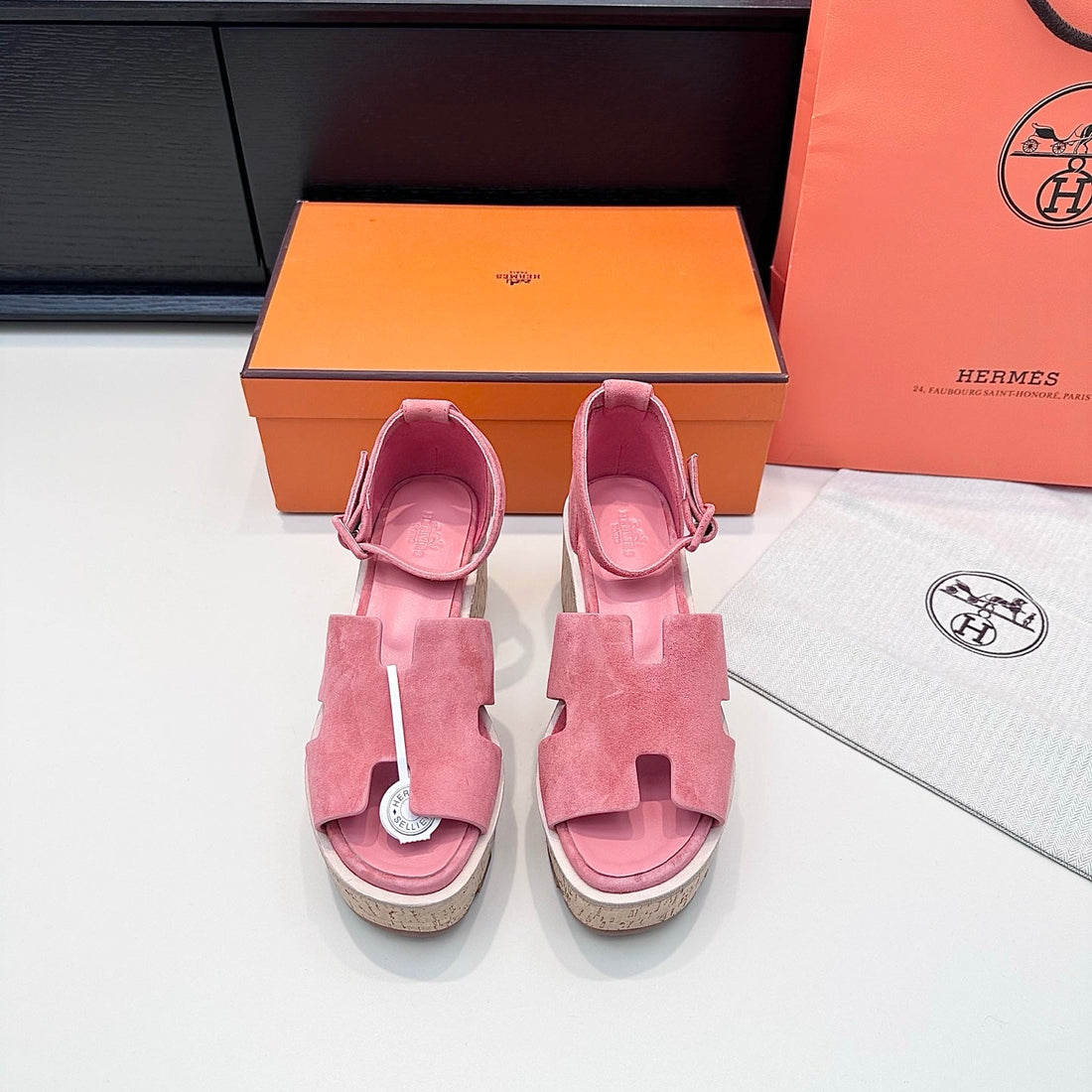 Hm Luce 30 Sandal 65MM Pink Suede 622756