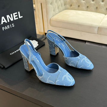 Slingbacks 95 Blue Denim Multi Logo