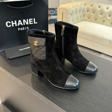 CC Ankle Boots 50MM Black Suede And Lambskin