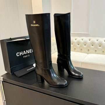 CC High Boots 75MM Black Cowhide