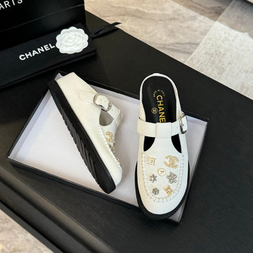 CC 25C Mule Sandal White Imported Cowhide 212943