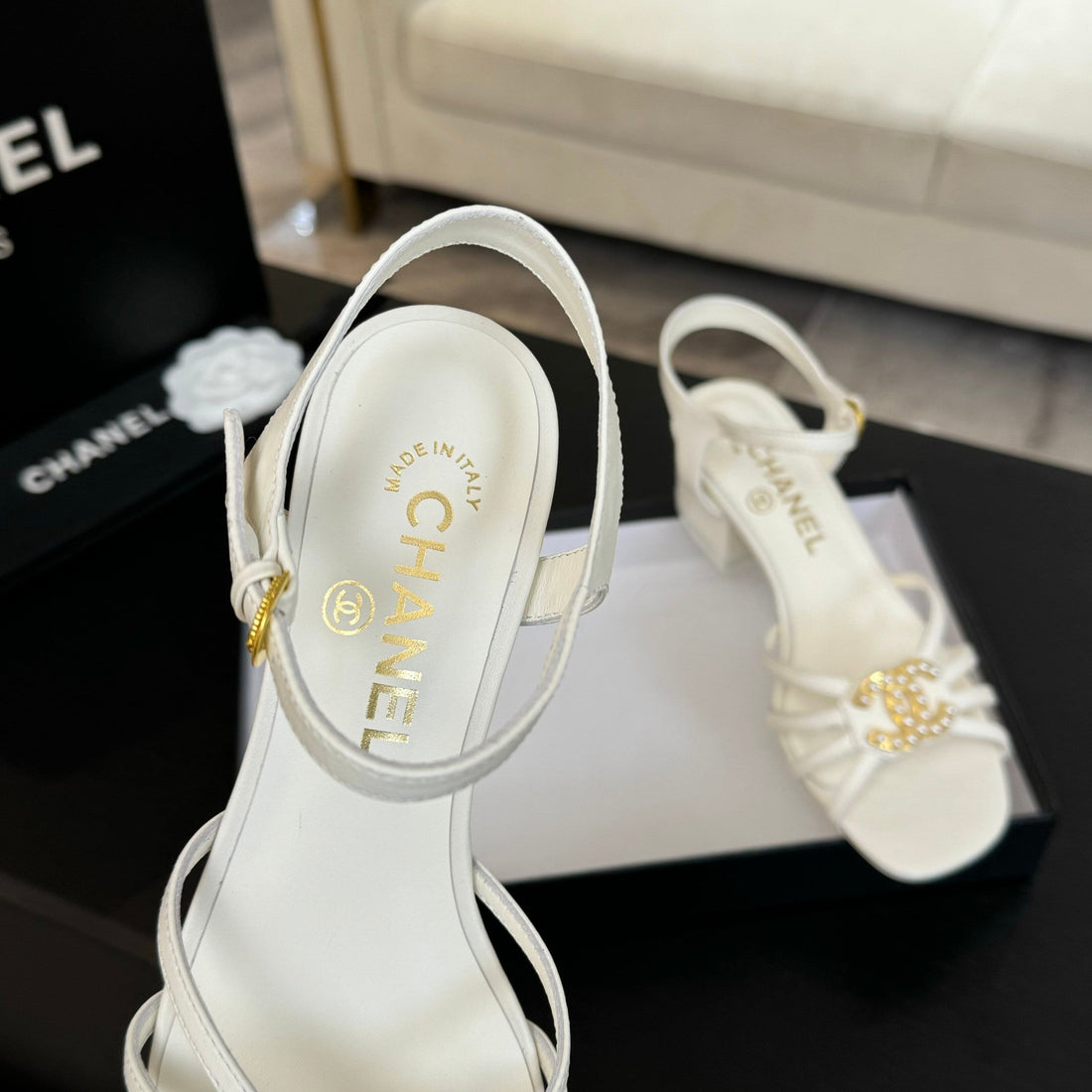 CC 45MM Sandal White Sheepskin 212927