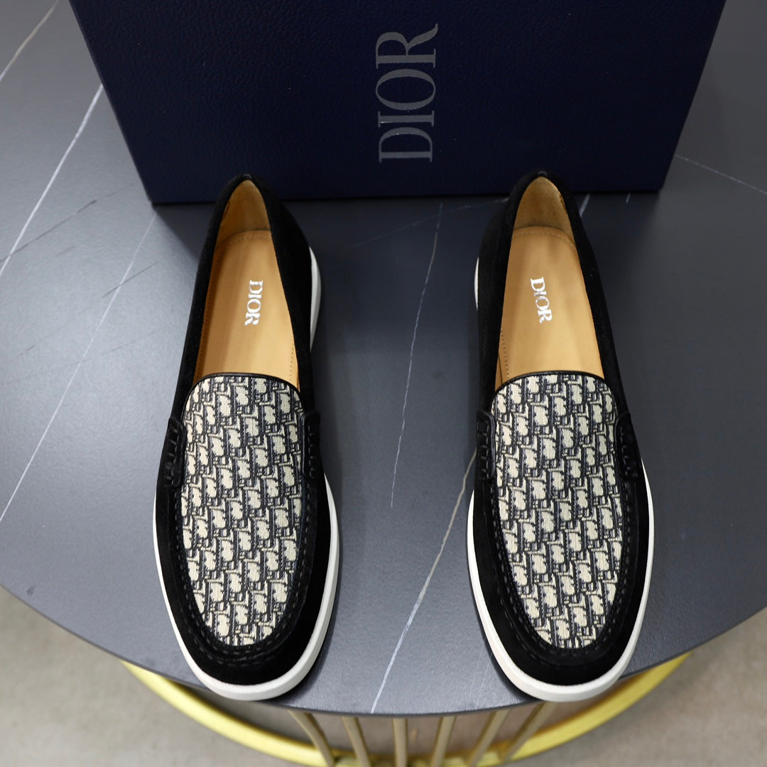 CD Granville Basic Loafer Black-White Jacquard