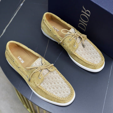 CD Granville Boat Shoe Flax-Beige Suede