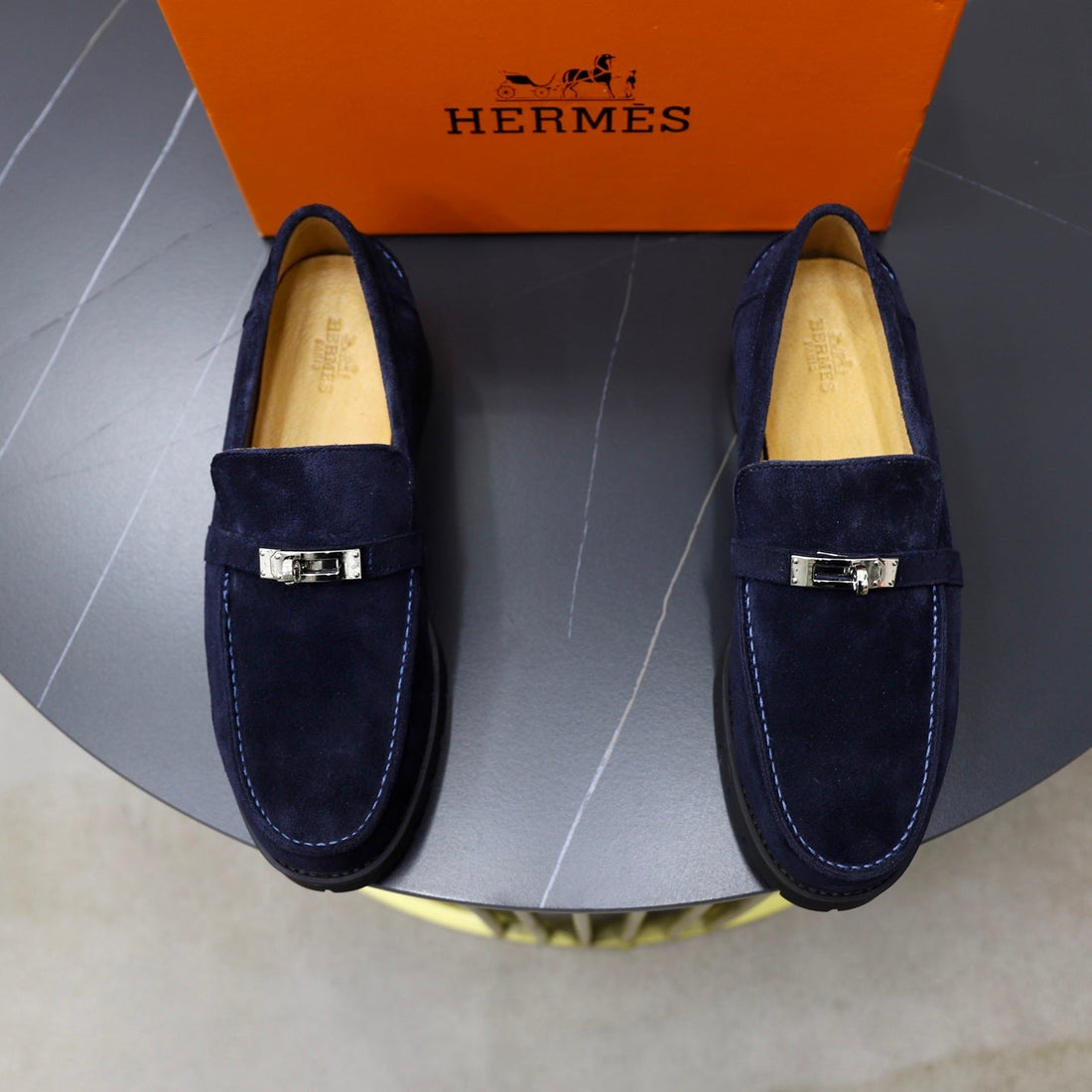 Hm Men's Icone Loafer Navy Blue Suede 714425