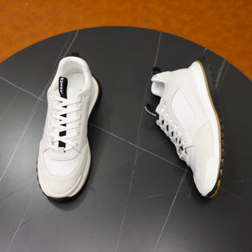 Hm Men's Leader Sneaker White Suede Calfskin 747917