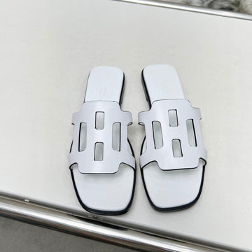 Flatform Sandal White Calfskin