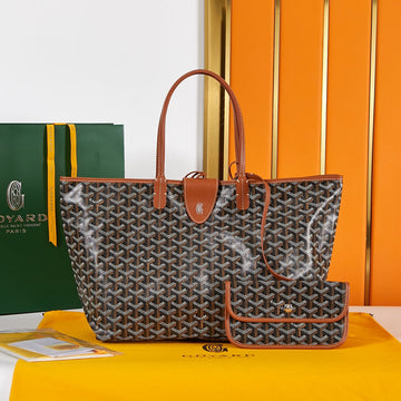 Saint Louis Pm 34CM Black And Tan Canvas Chevroches Calfskin