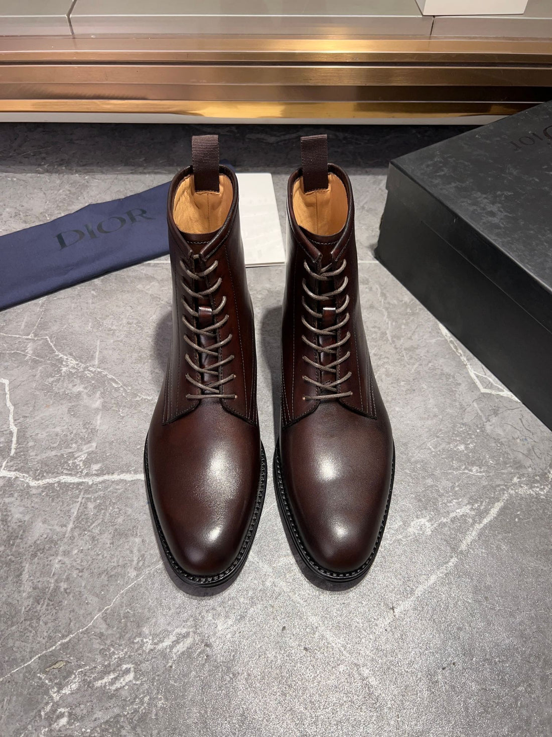 CD Jump Lace-Up Boot Syrup Calfskin