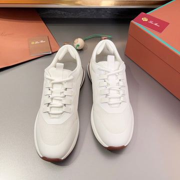 Lp Brunello Sneakers White Mesh Breathable