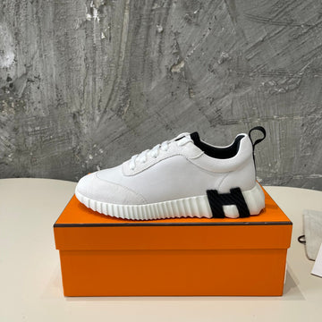 Hm Bouncing 35 Sneakers White Goatskin & Suede Goatskin H Black