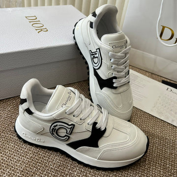 C'est Dior Sneaker White Black Lamskin