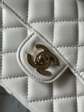 CC MINI 18 FLAP BAG IN WHITE LAMBSKIN Bags Bible