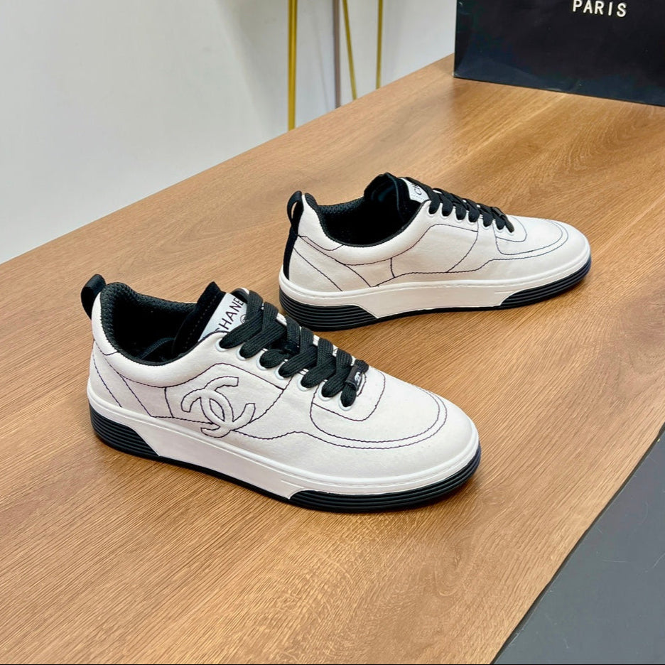 CC Sneaker 25MM In White Soft Denim 149496