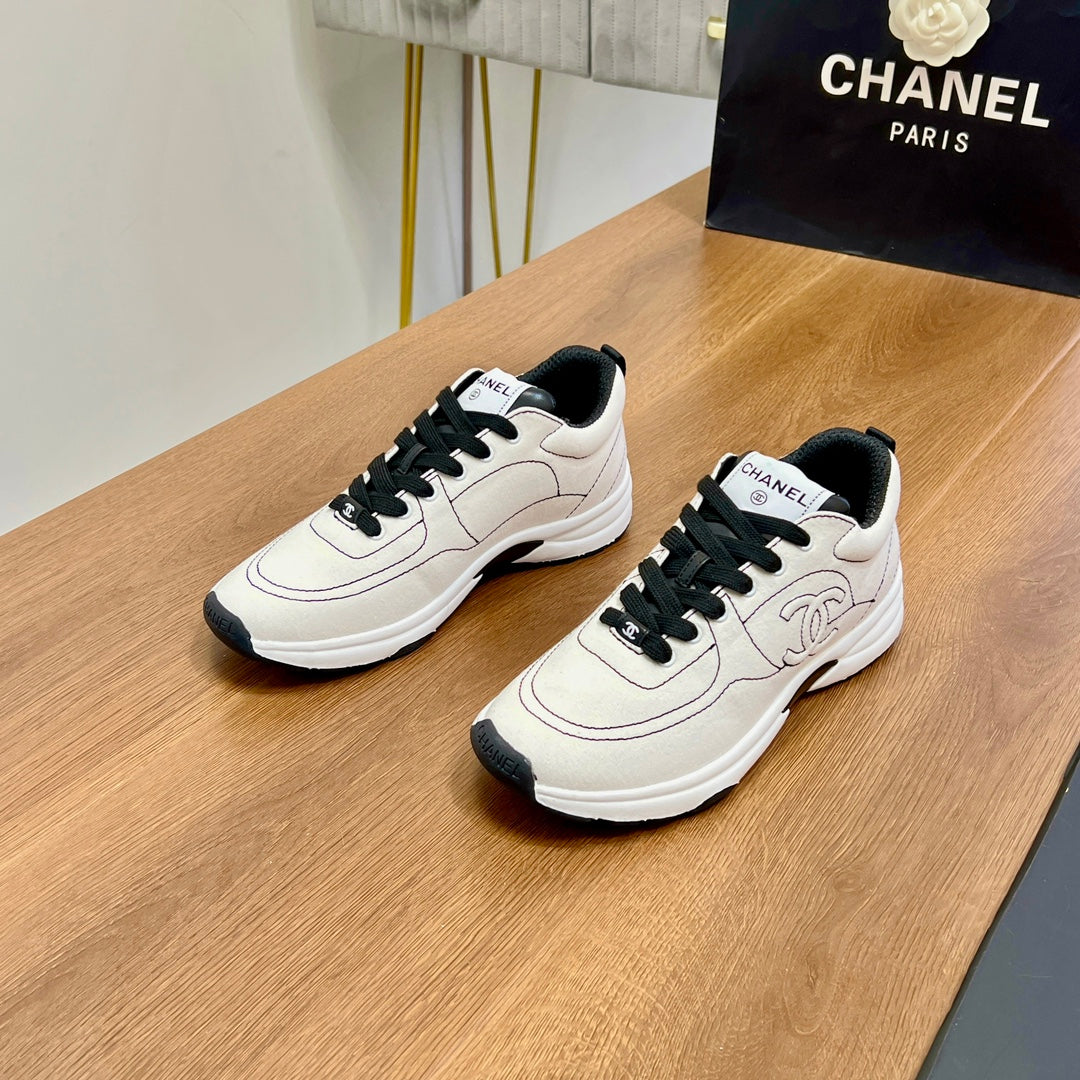CC Sneaker 25MM In White Soft Denim 149501