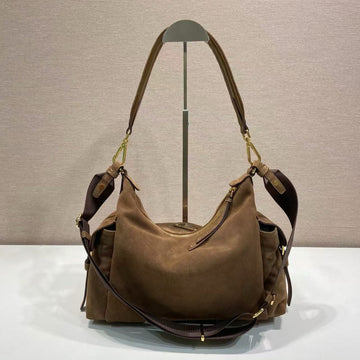 Pra Explorer Bag Brown Suede 341105