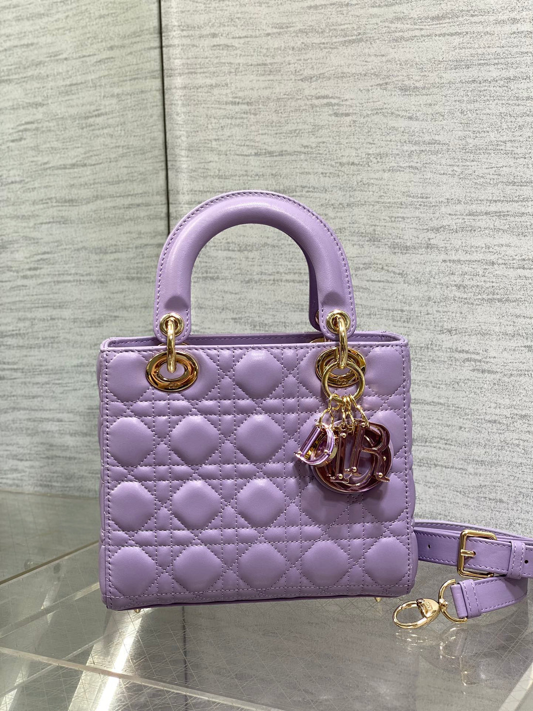 Lady Bag 20CM Violet Lambksin
