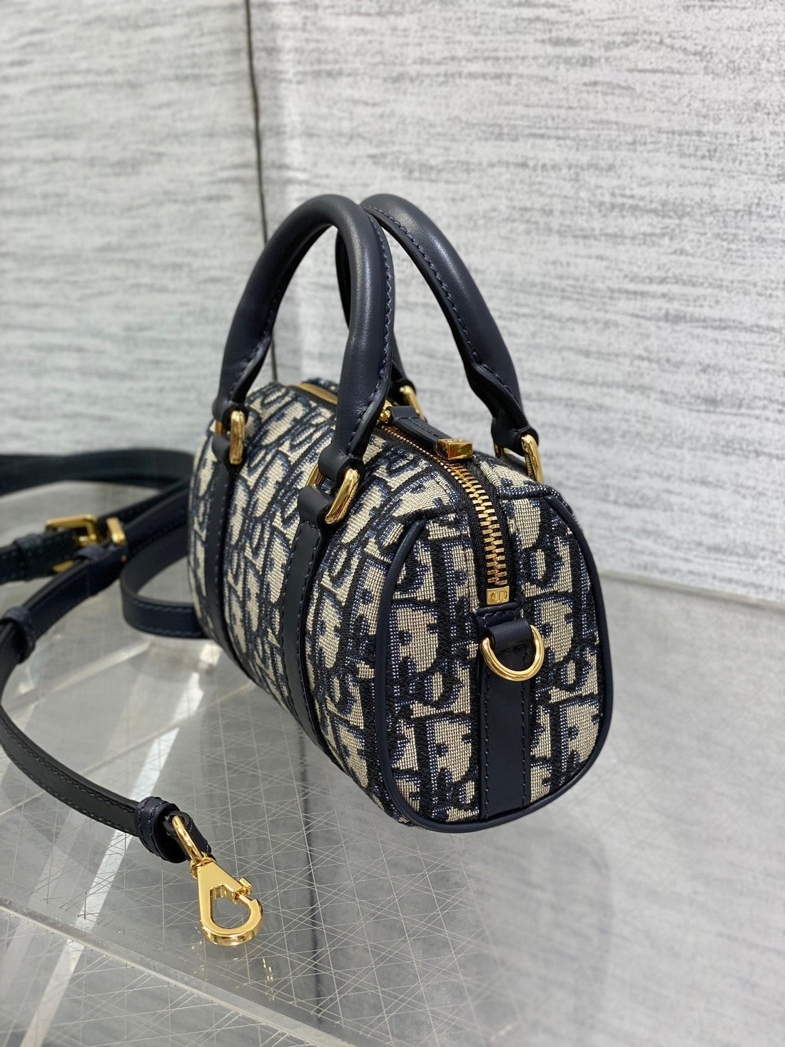 Groove Mini 17 Bag In Black Mix Beige Oblique Monogram Jacquard