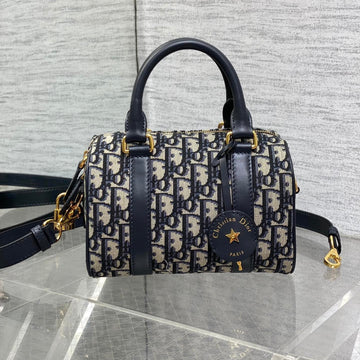 Groove 20 Bag In Black Mix Beige Oblique Monogram Jacquard