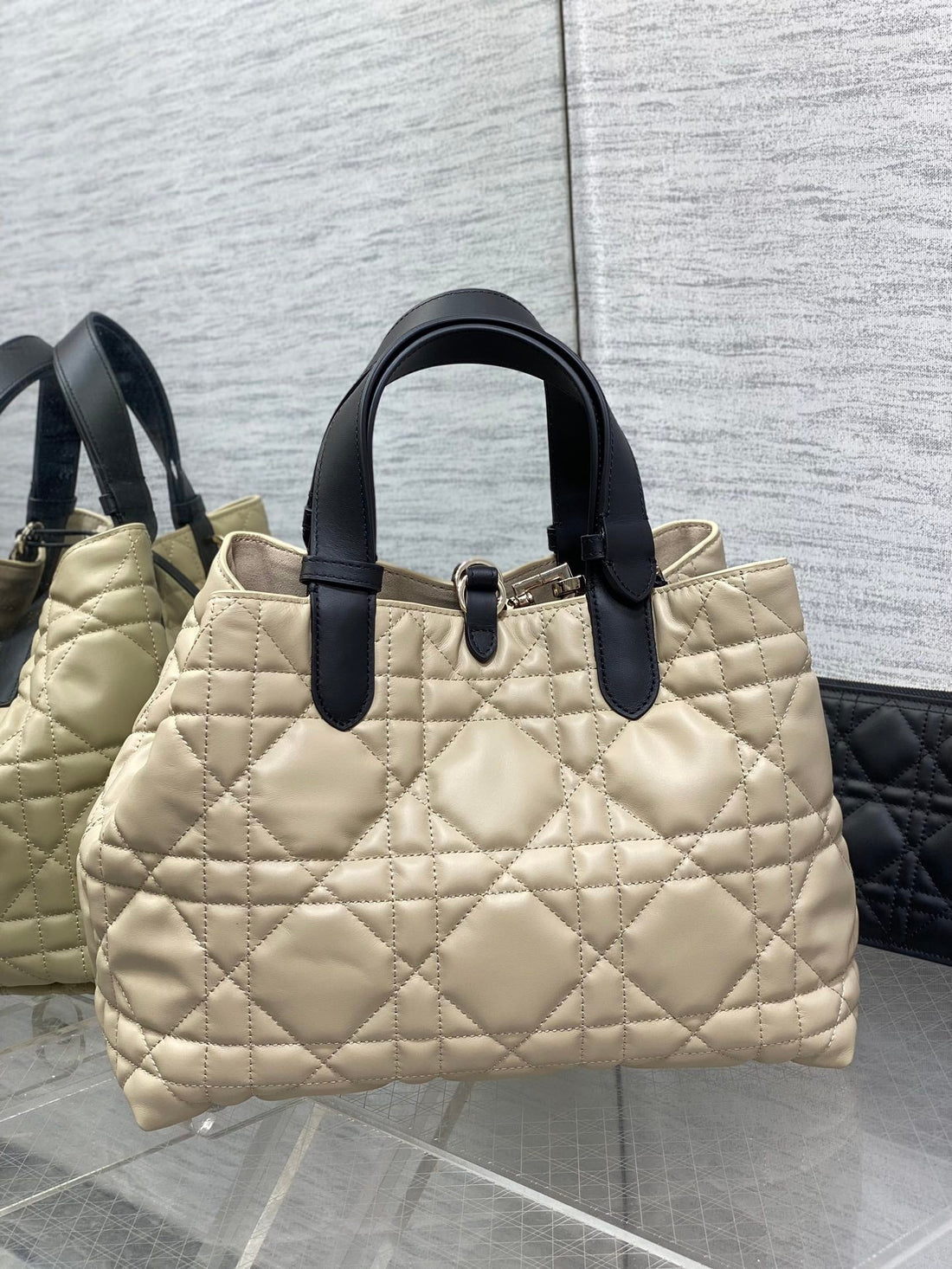Always Mini 28 Bag In Ivory Tan Macrocannage Calfskin