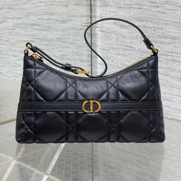 Miss Caro Cigale Mini 18 Bag Black Macrocannage Lambskin