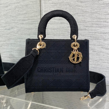 Small 24 Lady Bag In Black Canvas