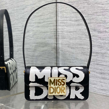 Small 22 Flap Bag In Black Mix White Lambskin With Gold Hardware