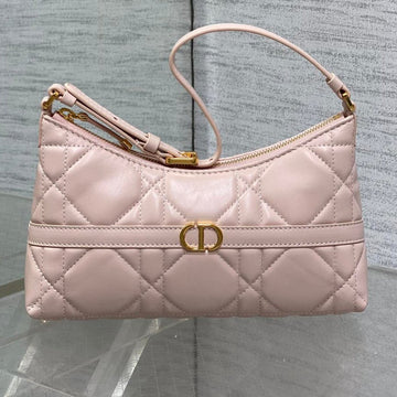 Miss Caro Cigale Mini 18 Bag Powder Pink Macrocannage Lambskin