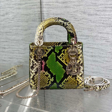 Mini 17 Lady Bag In Colorful Snakeskin Pattern Lambskin 225975