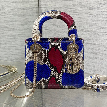 Mini 17 Lady Bag In Colorful Snakeskin Pattern Lambskin 225981