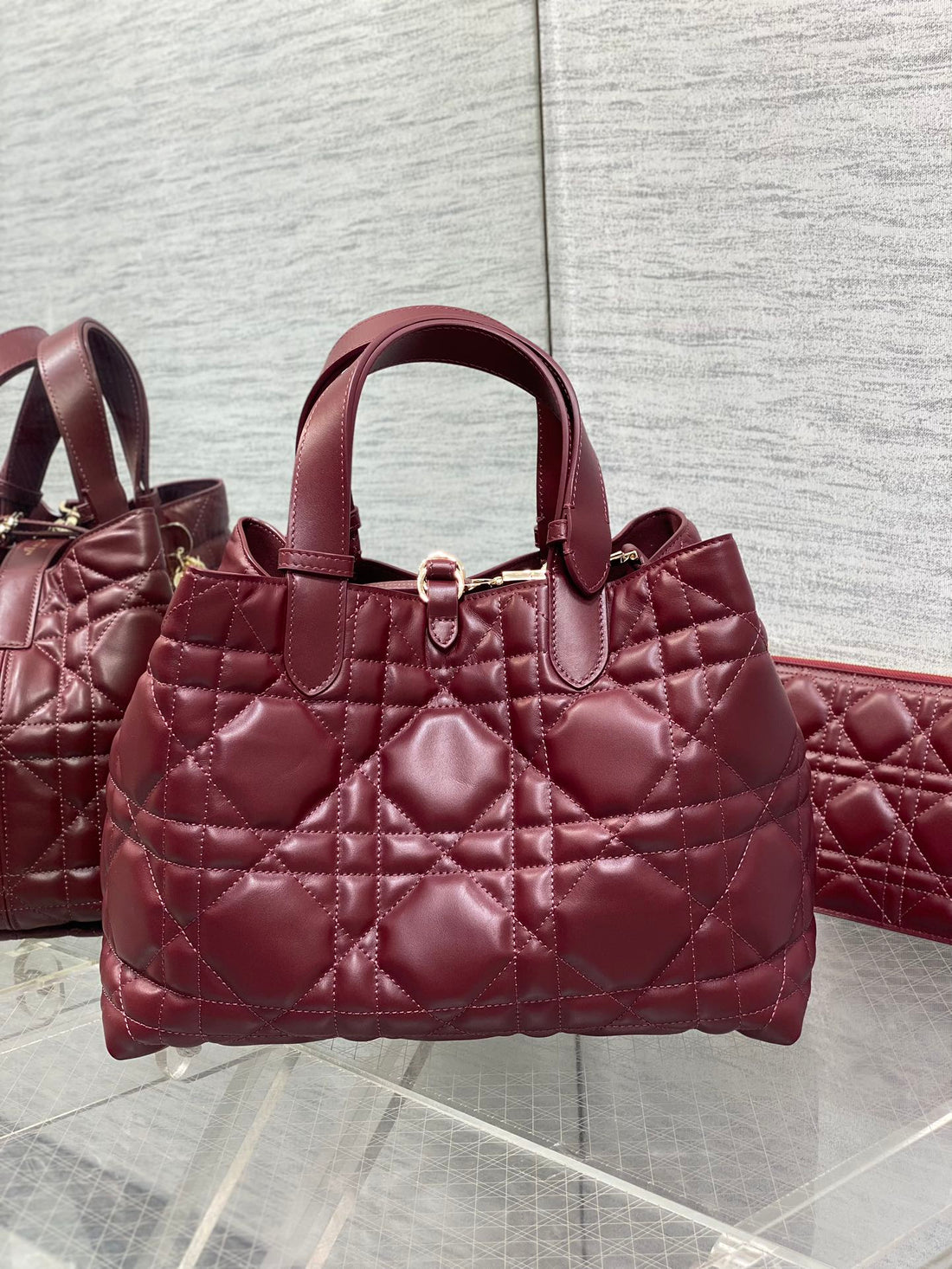 Always Medium 28 Bag In Burgundy Red Macrocannage Calfskin