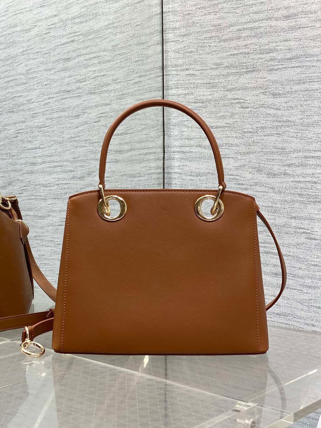 Dior 2025 Bow Bag 28CM Brown Leather 272511
