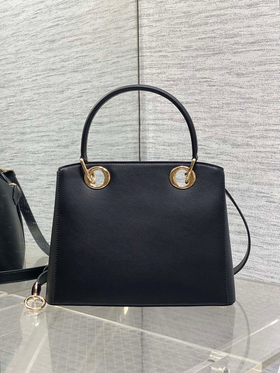 Dior 2025 Bow Bag 28CM Black Leather 272519