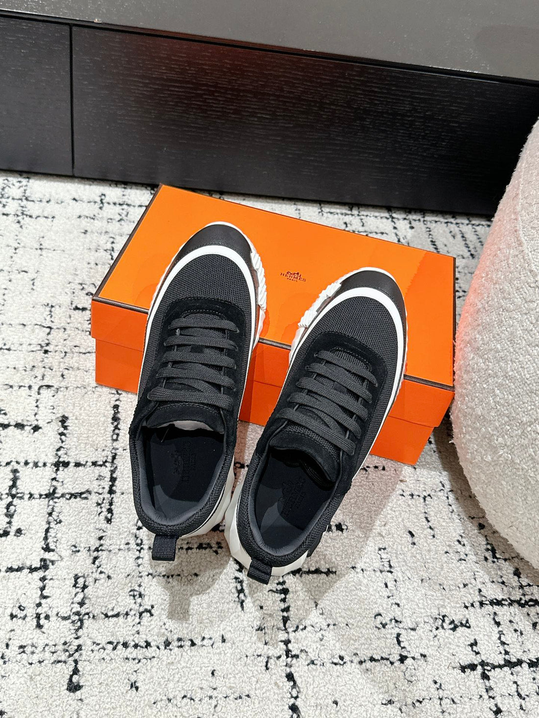 Hm Sneaker In Black Mesh Fabric 985320