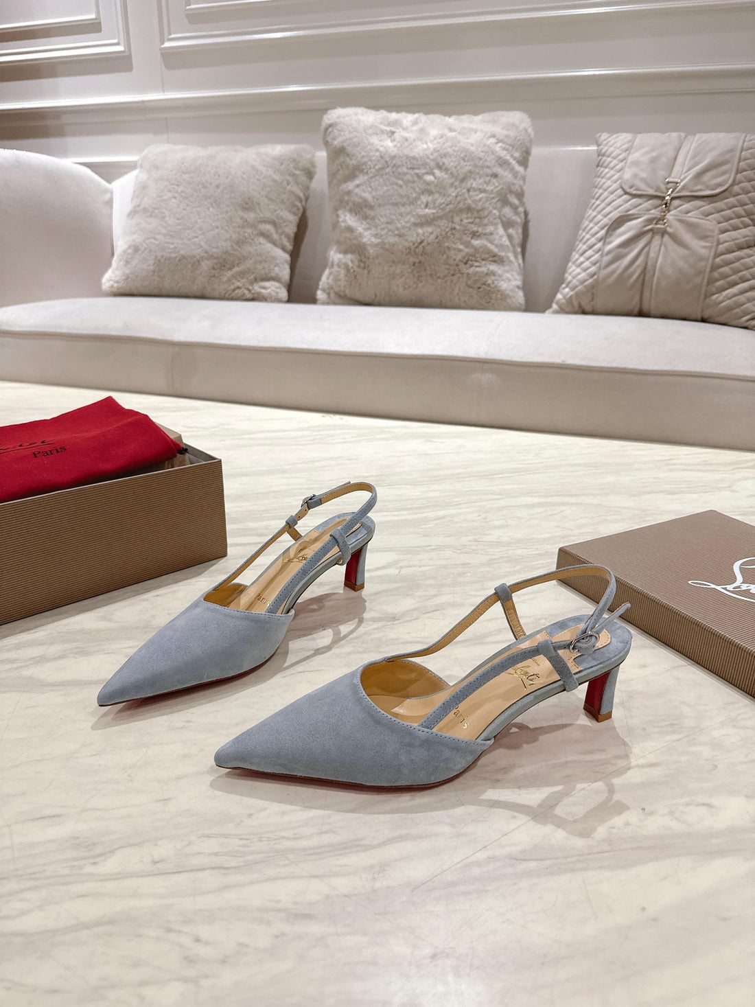 Cl 25 Slingback Blue Fabric 335146