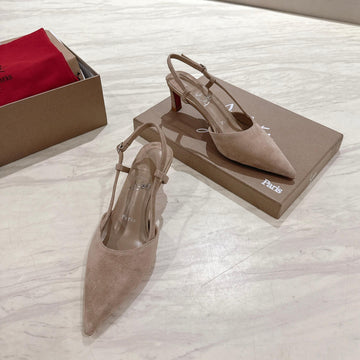 Cl 25 Slingback Brown Fabric 335147