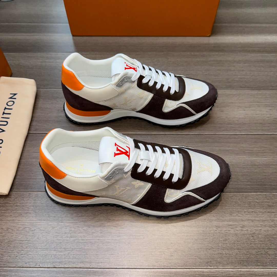 LV Run Away Sneakers Chocolate Brown Mix Grey