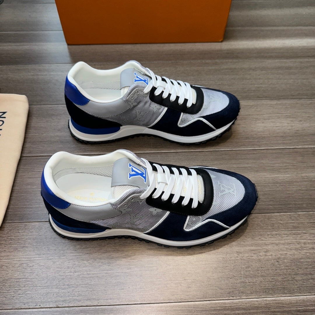 LV Run Away Sneakers Navy Blue Mix Grey