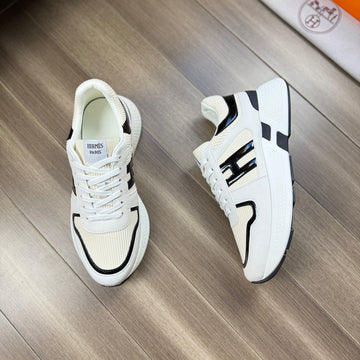 Hm Thick -- Sole Sneaker White And Black Fabric