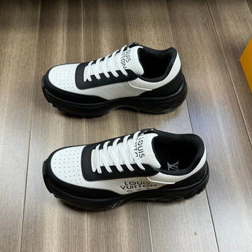 LV Sport Sneaker In White Mix Black Calfskin With Logo