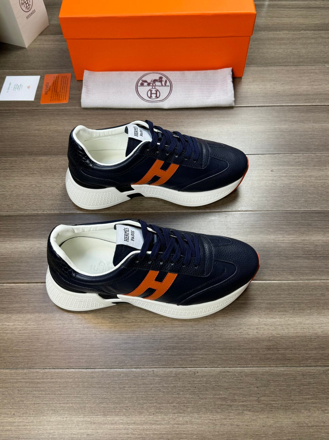 Hm Trail Sneaker Dark Blue Calfskin