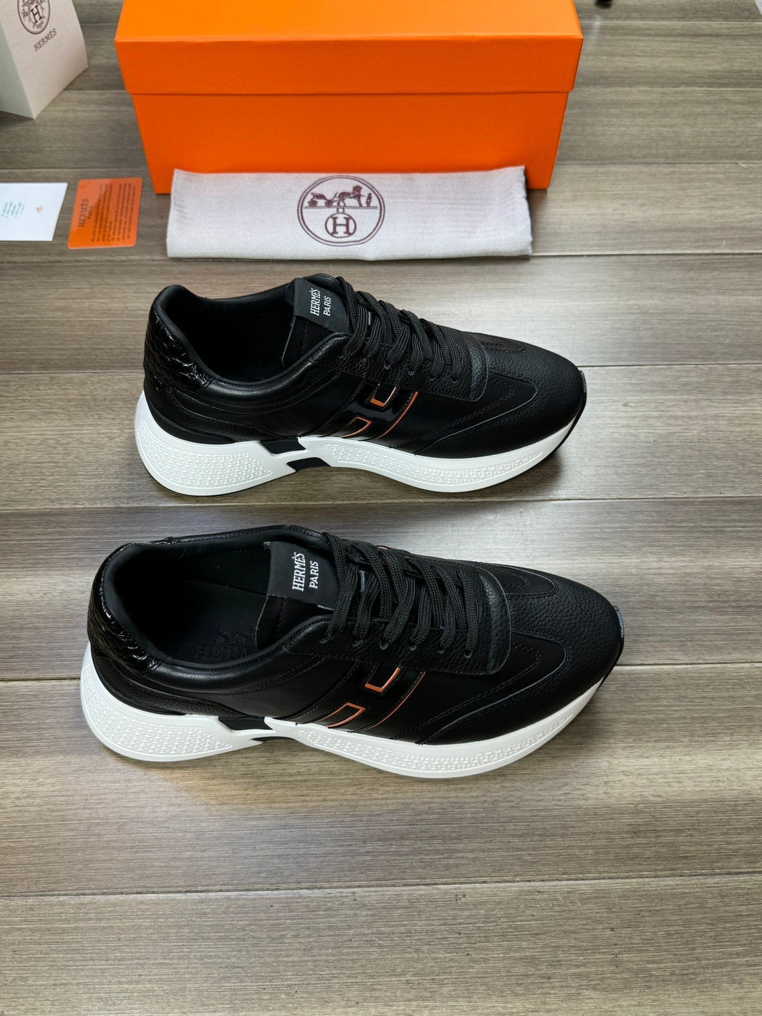 Hm Trail Sneaker Black Calfskin