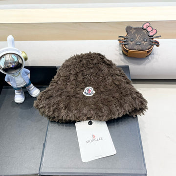 Bucket Hat In Mocha Brown Fleece 435039